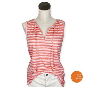 MICHAEL KORS Striped Sleeveless Tank Top